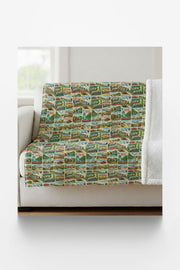 New Jersey Postcard Memories Sherpa Blanket