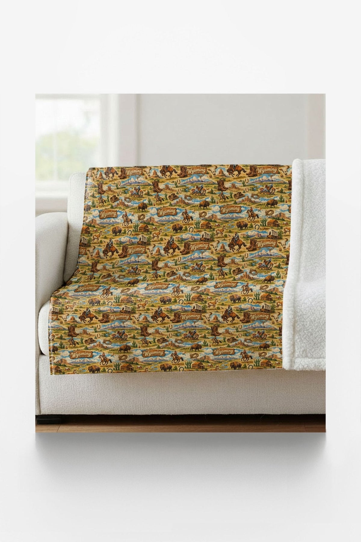 Wyoming Western Range Sherpa Blanket