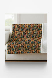 Tabby Cat Chasing Sherpa Blanket