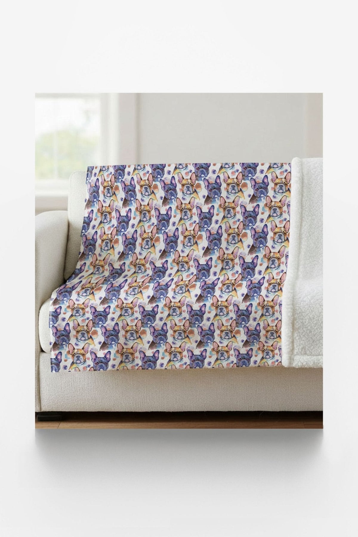 French Bulldog - Oui, Oui! Sherpa Blanket