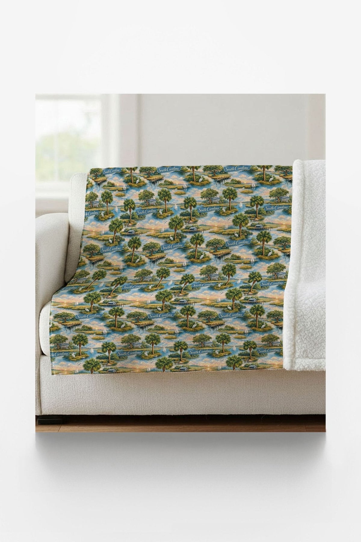 South Carolina Lowcountry Grace Sherpa Blanket