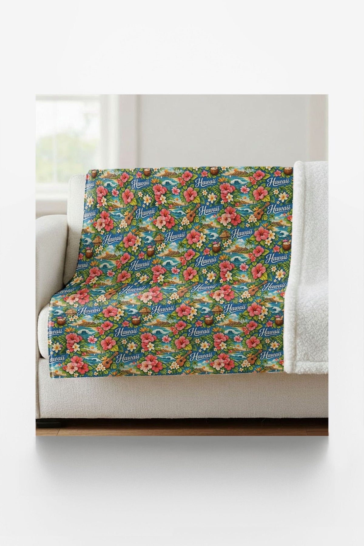 Hawaii Island Aloha Sherpa Blanket