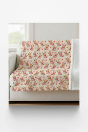 Winter Bunny Bliss Sherpa Blanket