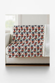 Labrador Holiday Sweaters Sherpa Blanket