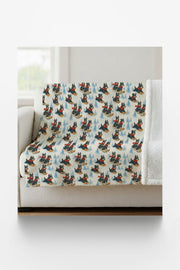 Snowy Trails, Schnauzer Tales Sherpa Blanket