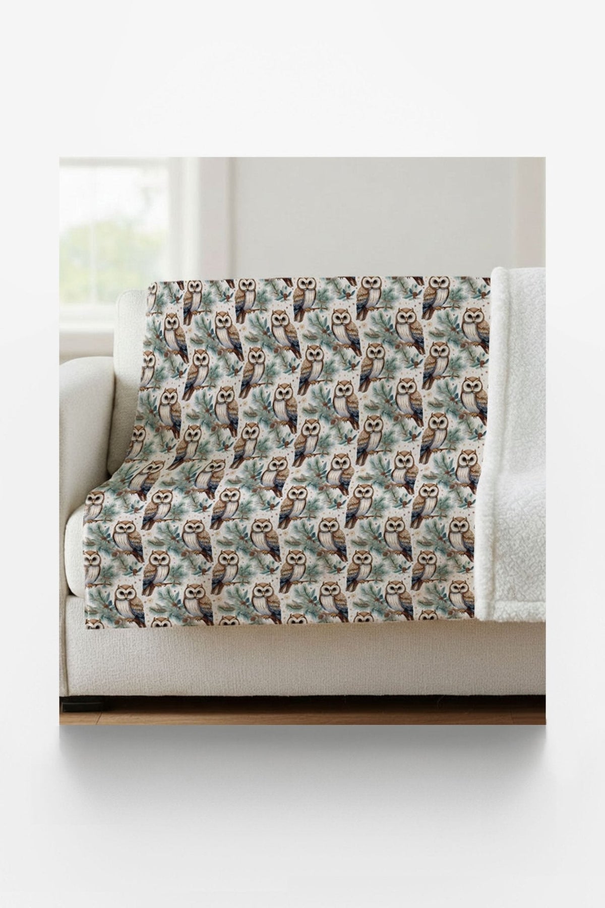 Winter Hoots Sherpa Blanket