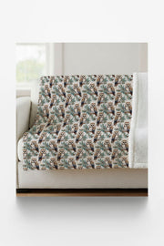 Winter Hoots Sherpa Blanket
