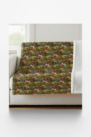 Kentucky Bluegrass Elegance Sherpa Blanket