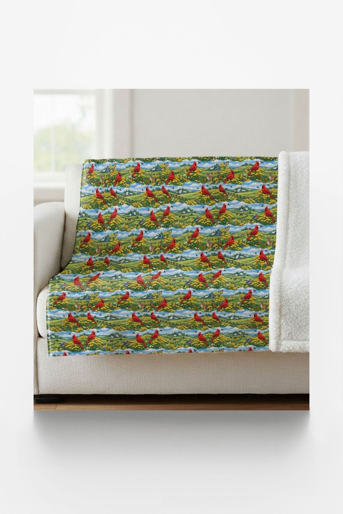 Kentucky Flora & Fauna Sherpa Blanket