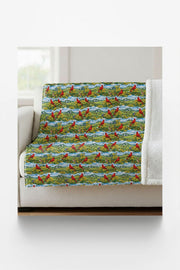 Kentucky Flora & Fauna Sherpa Blanket