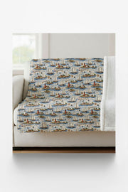 Connecticut Coastal New England Sherpa Blanket