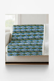 Colorado Alpine Peaks Sherpa Blanket