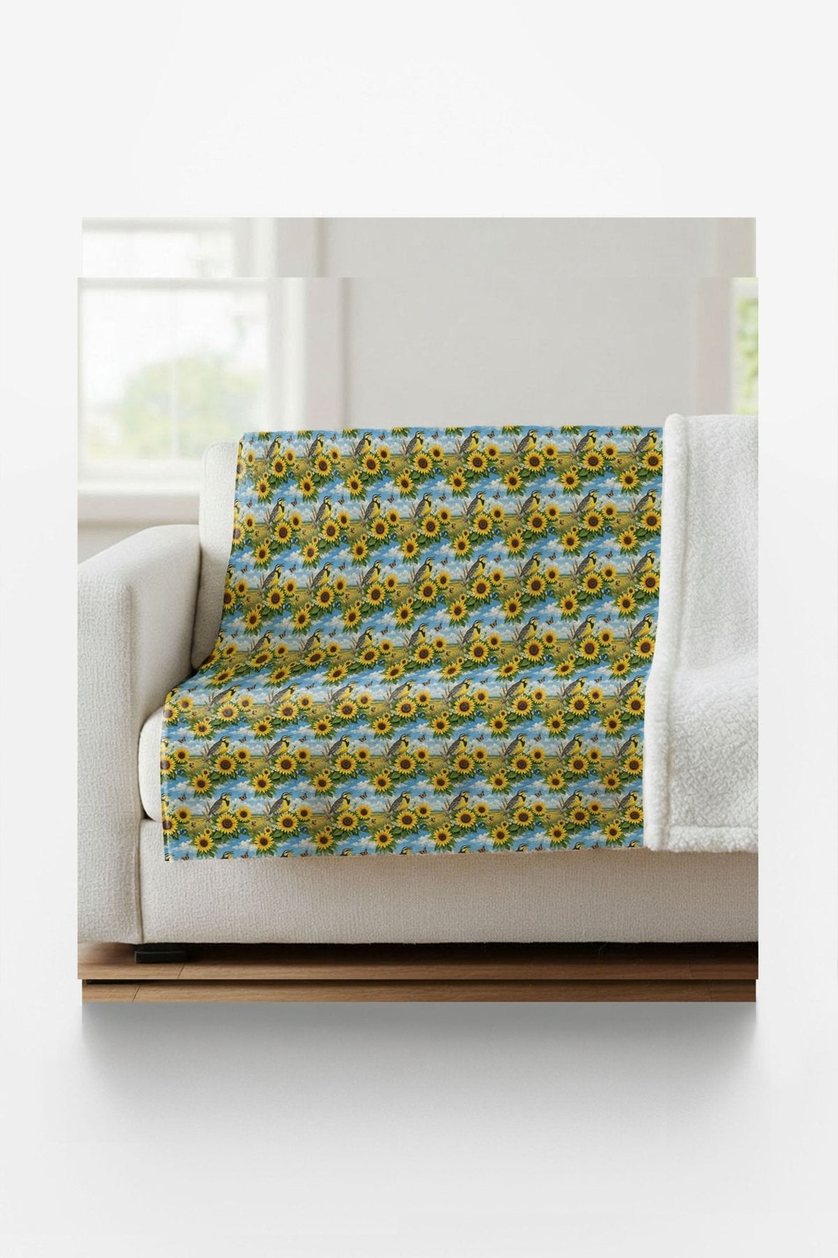 Kansas Flora & Fauna Sherpa Blanket
