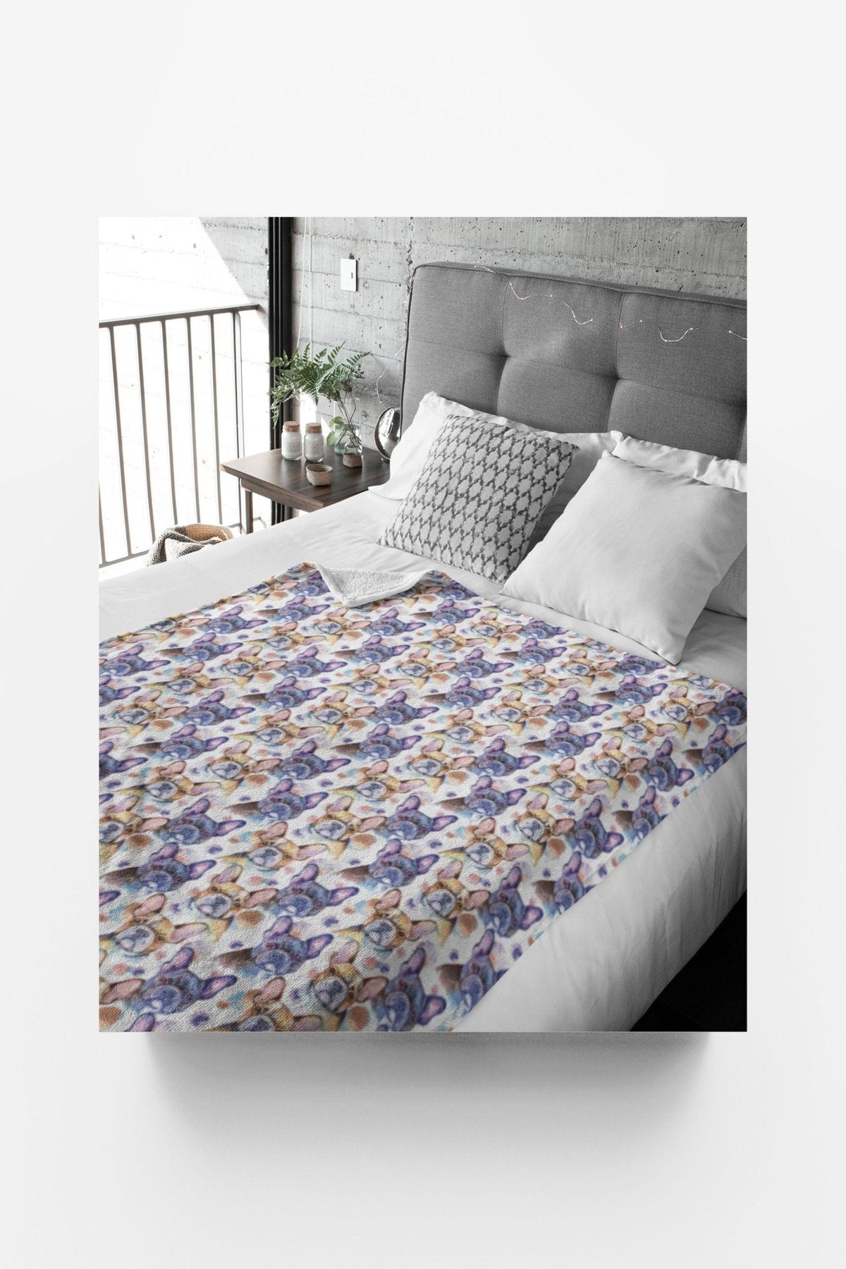 French Bulldog - Oui, Oui! Sherpa Blanket