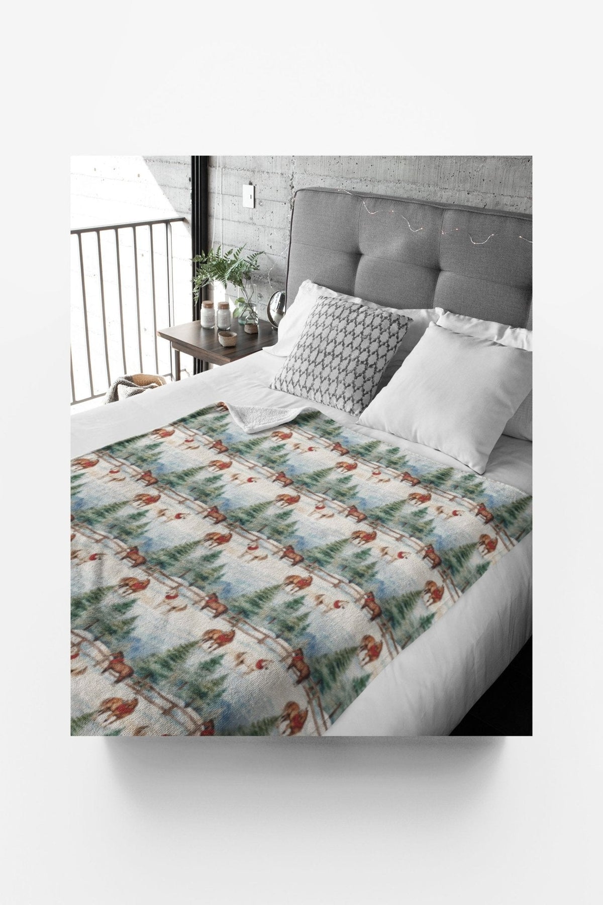 Evergreen Equestrian Sherpa Blanket