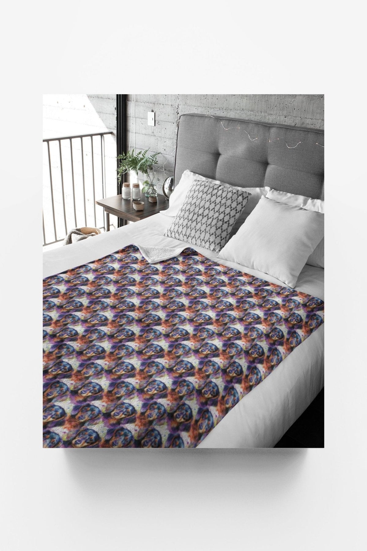 The Dashing Dachshund Sherpa Blanket
