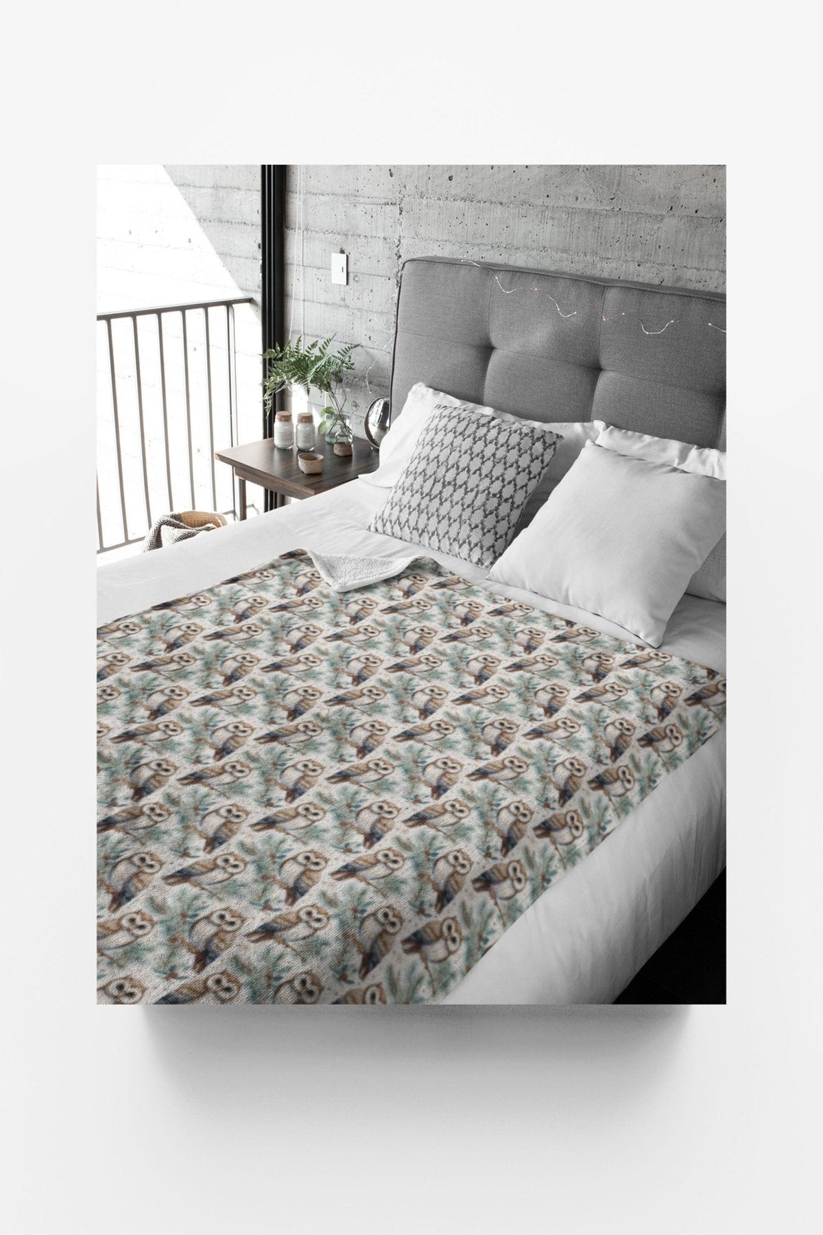 Winter Hoots Sherpa Blanket