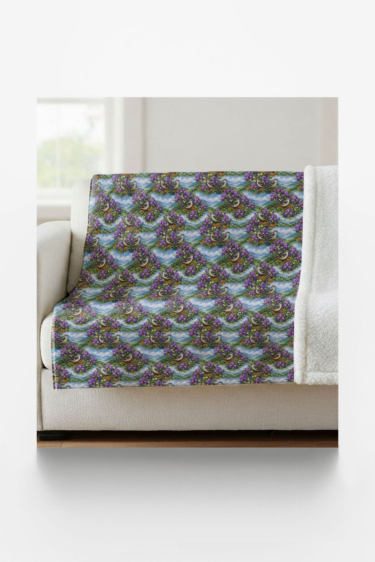 Tennessee Flora & Fauna Sherpa Blanket