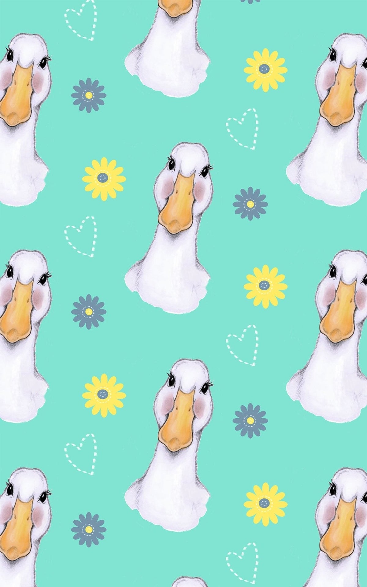 Duck Duck Daisy Wrapping Paper | Michelle Gilsey | Artist Corner