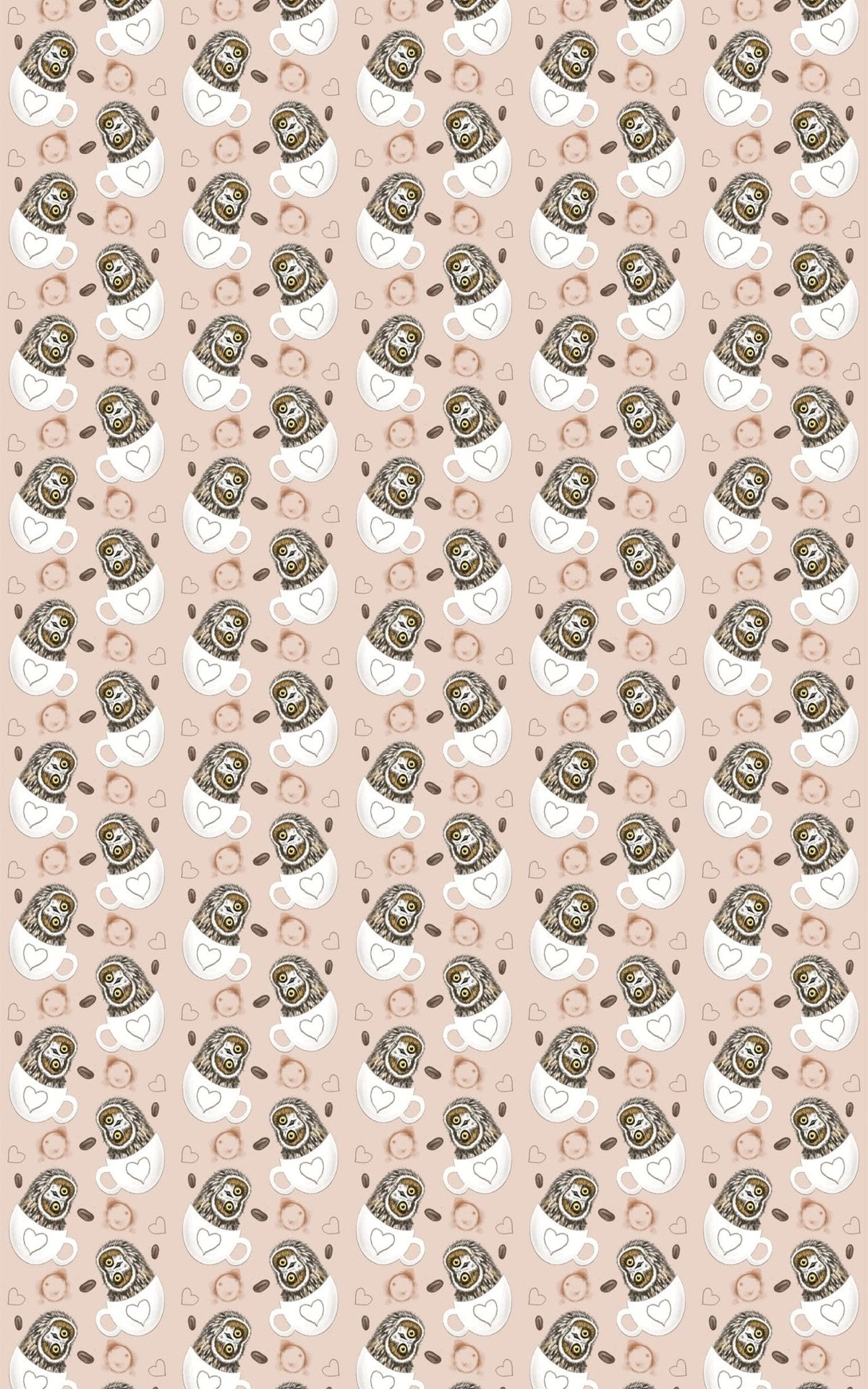Cafe Owl Wrapping Paper | Michelle Gilsey | Artist Corner