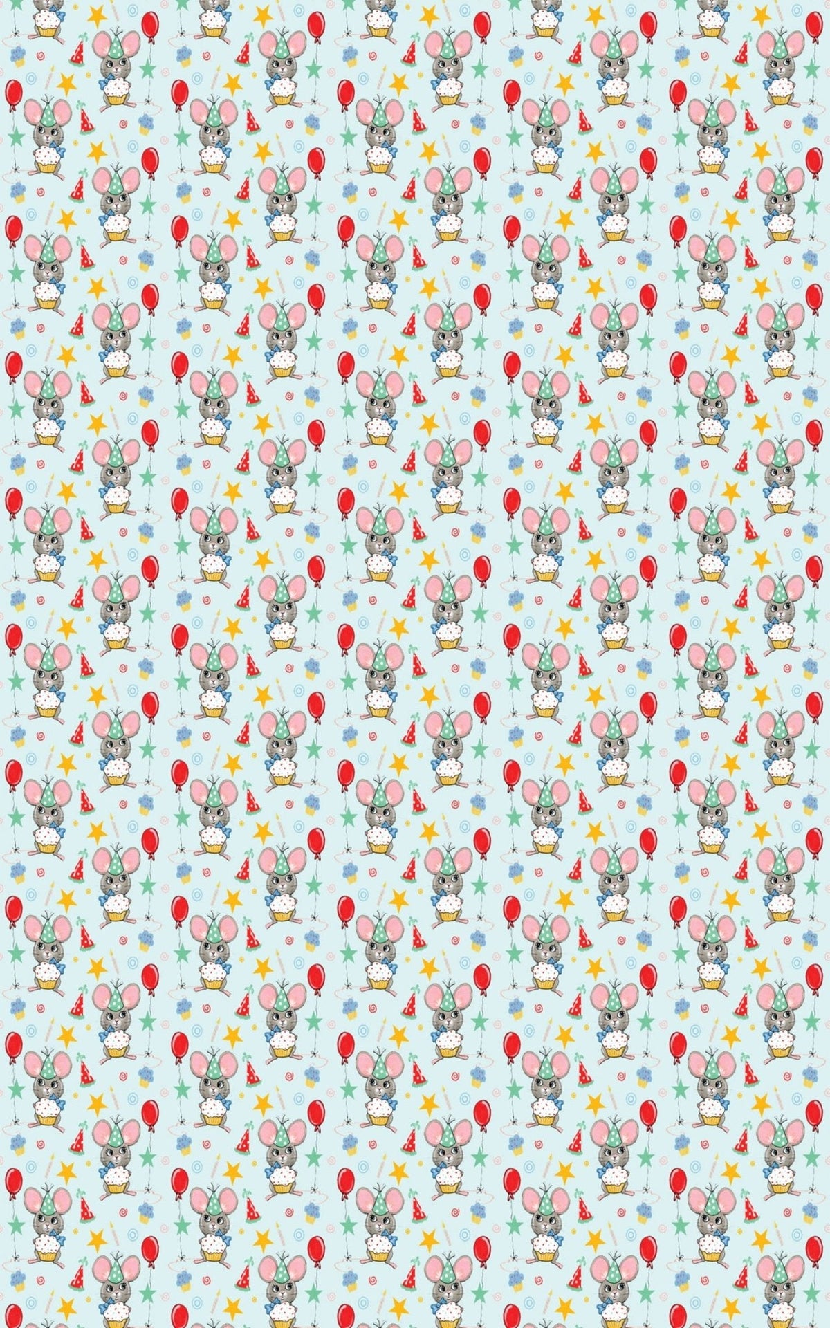 Mouse Party Wrapping Paper | Michelle Gilsey | Artist Corner