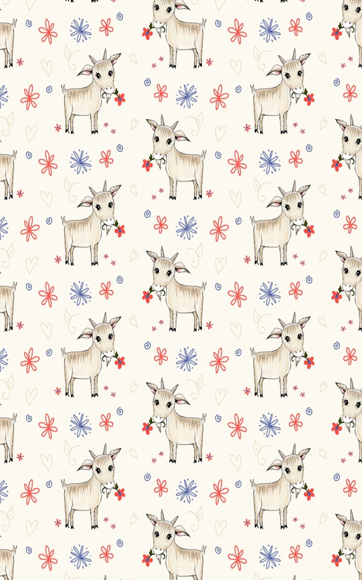 Billy Goat Blue Wrapping Paper | Michelle Gilsey | Artist Corner