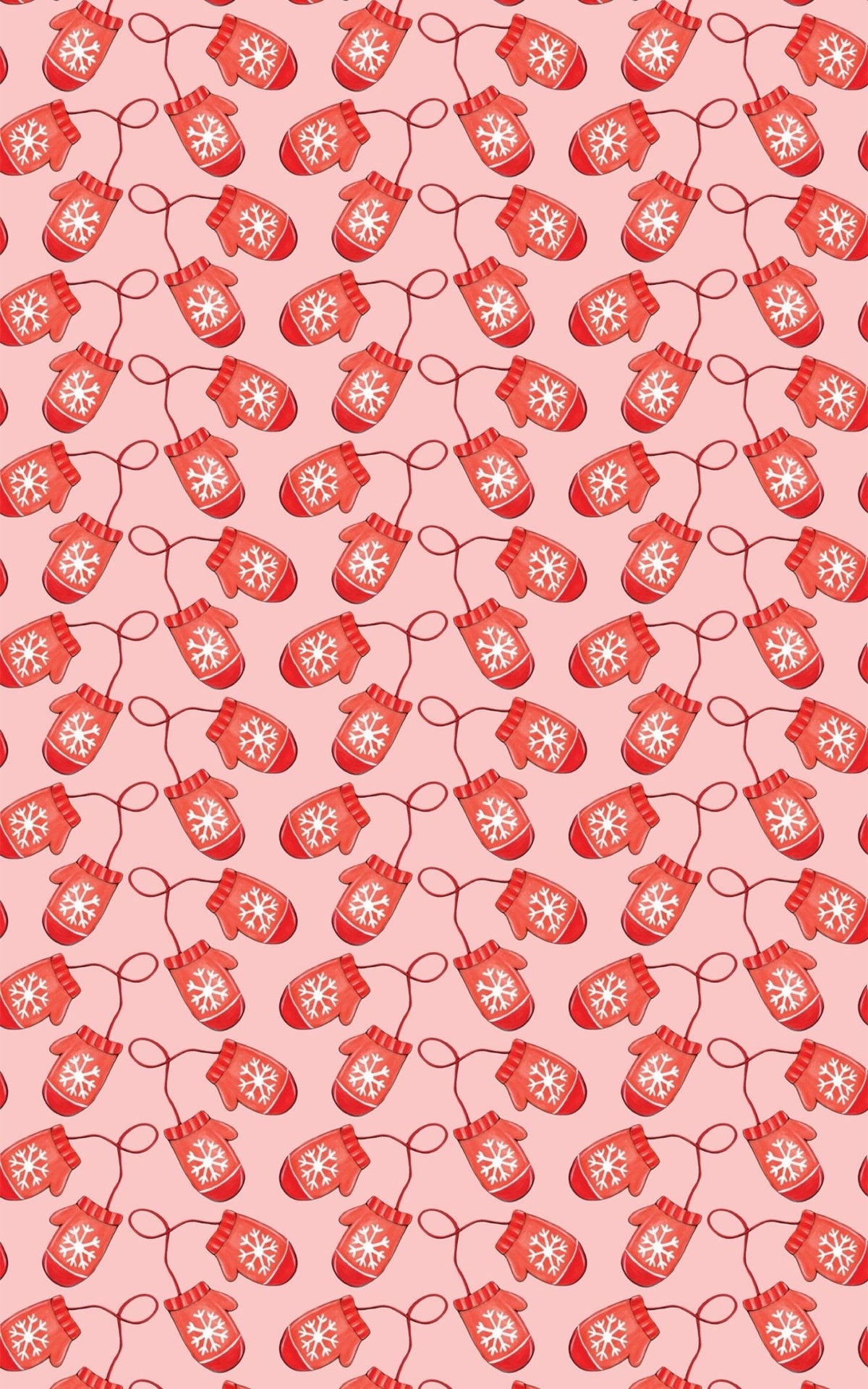 Red Mittens Wrapping Paper | Michelle Gilsey | Artist Corner