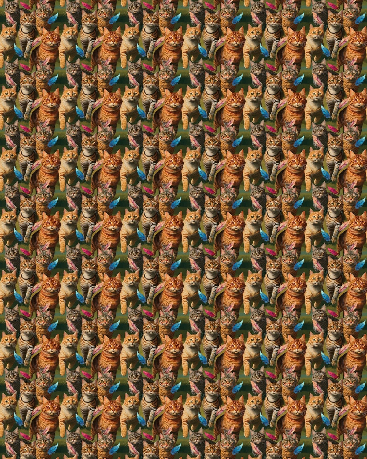 Tabby Cat Chasing Sherpa Blanket