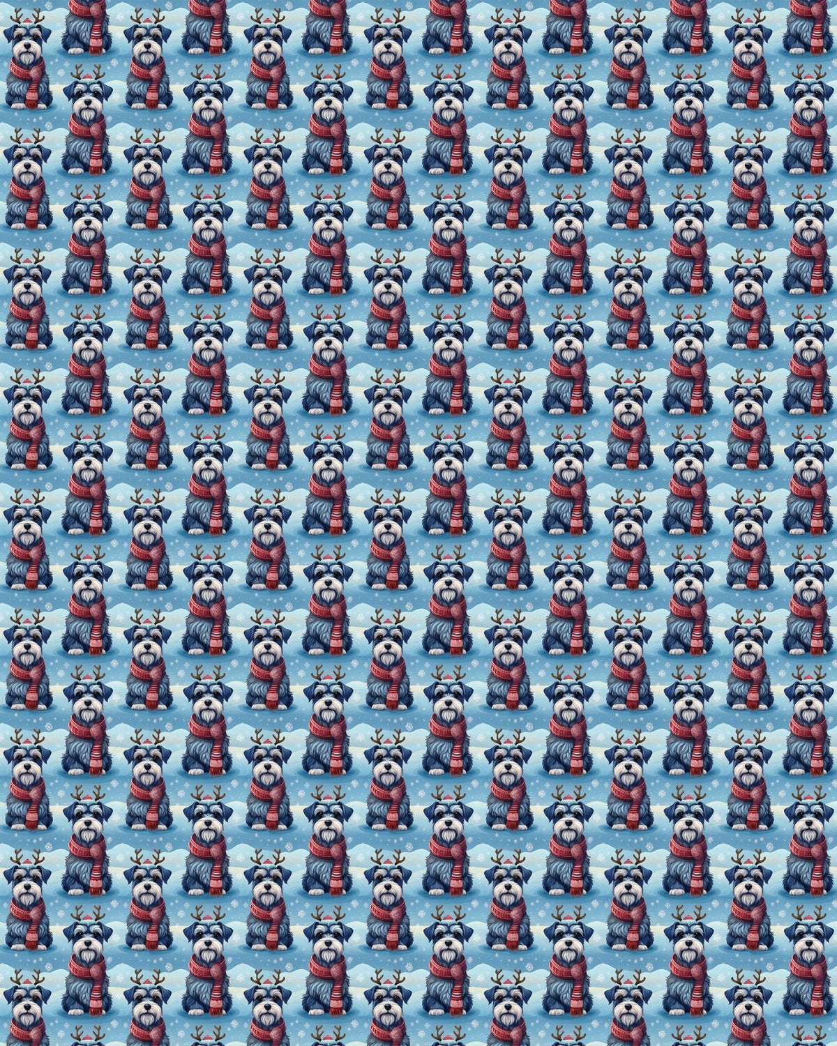 Scarved Schnauzer Cheer Sherpa Blanket