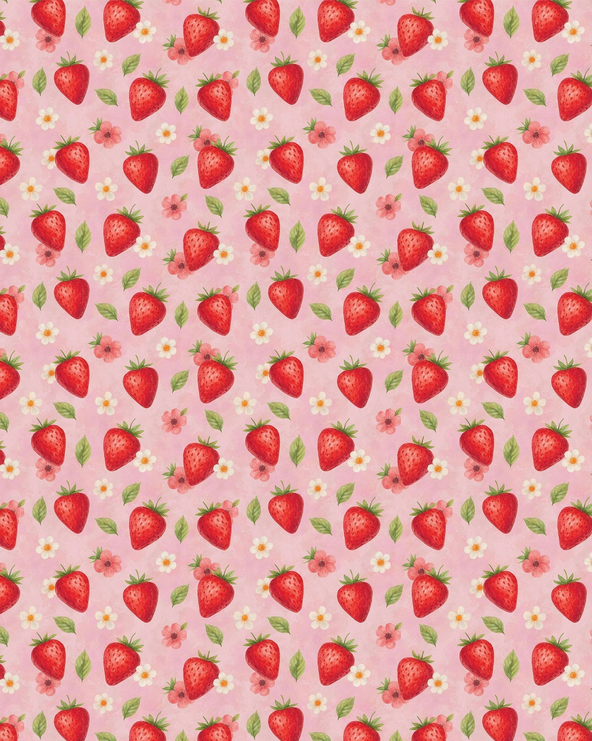 Sweet Strawberries Sherpa Blanket
