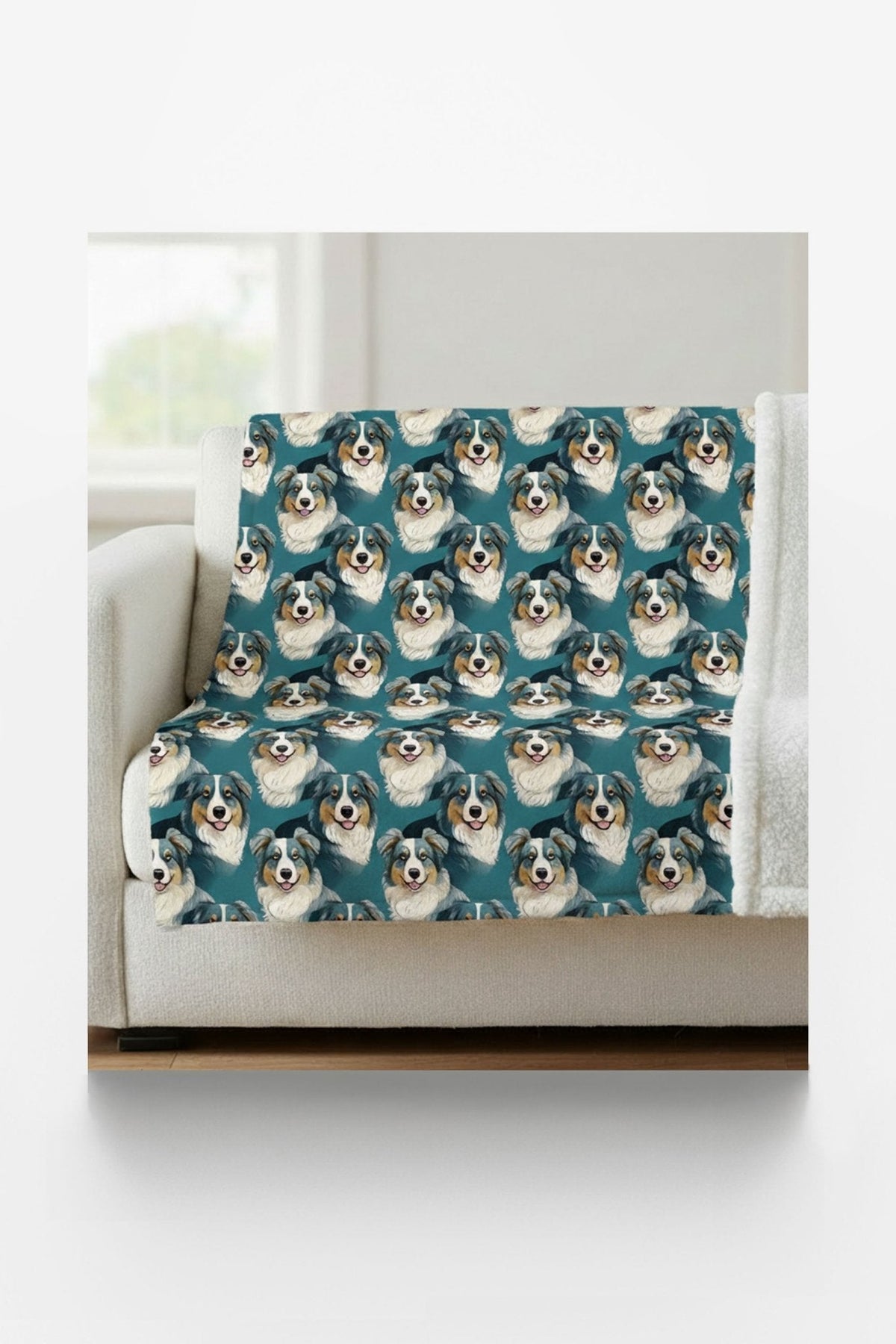 Australian Shepherd Your Heart Sherpa Blanket
