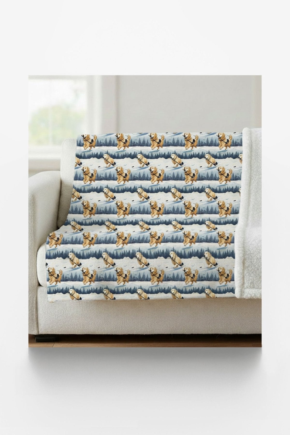Game On, Goldens! Sherpa Blanket