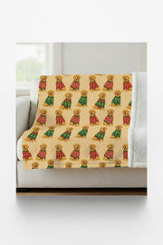 Golden Sweater Party Sherpa Blanket