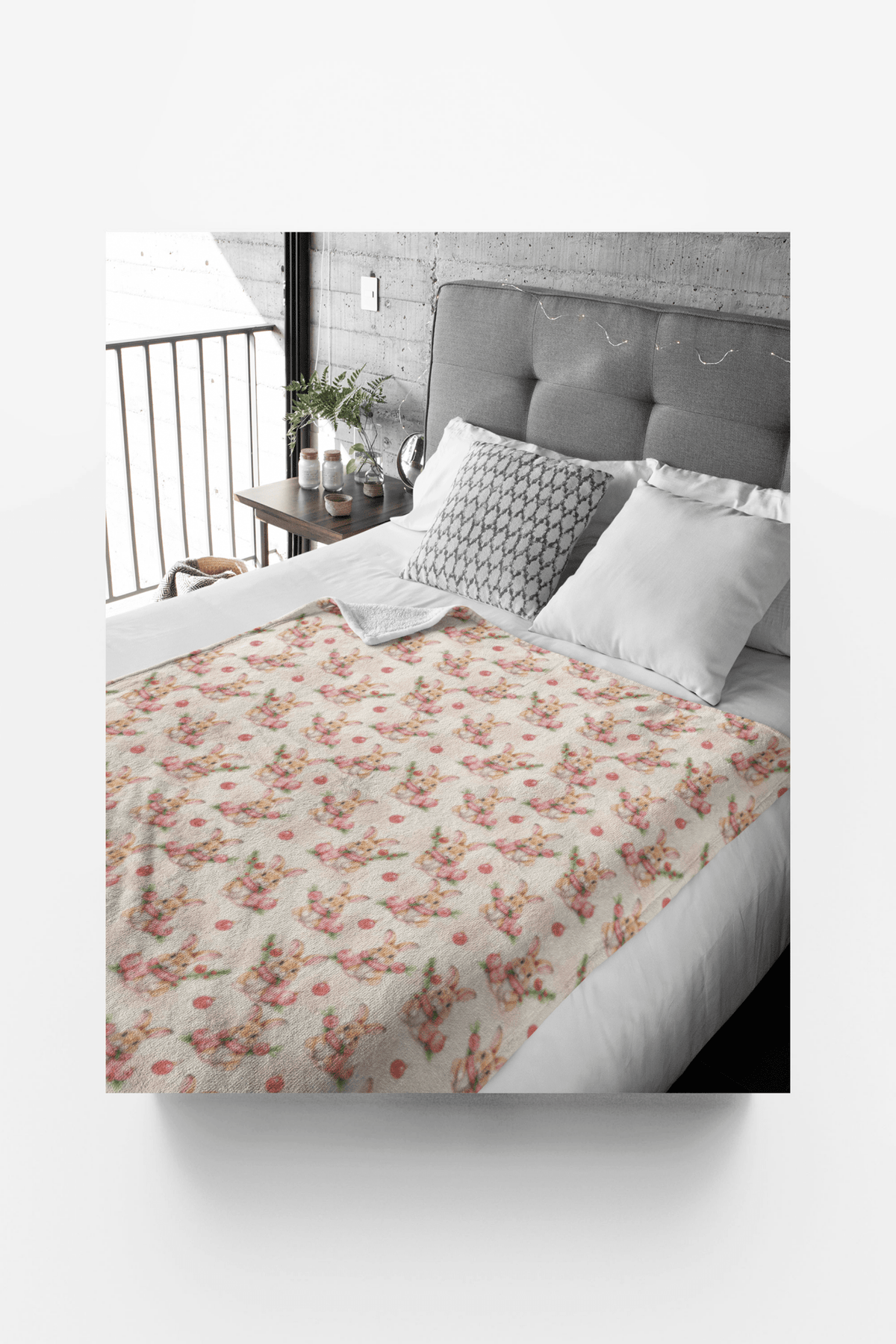 Winter Bunny Bliss Sherpa Blanket