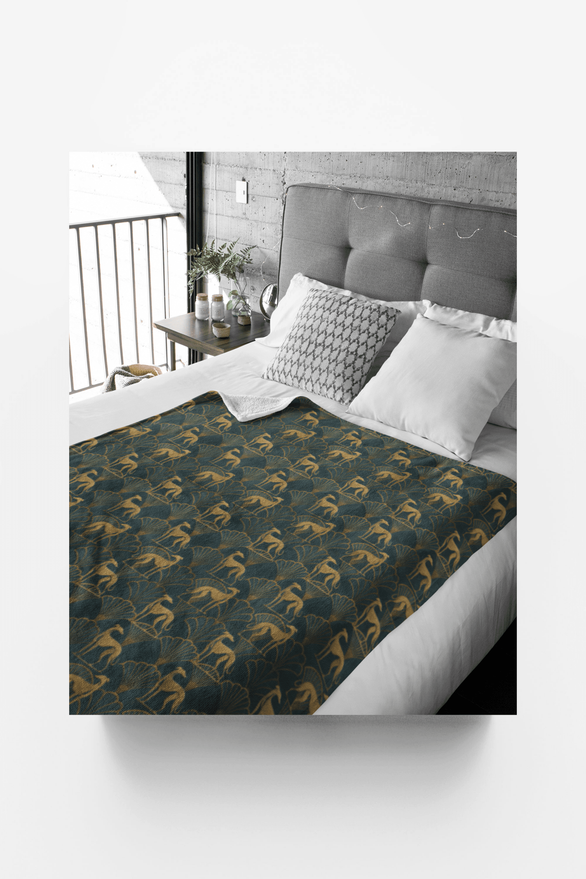 Greyhound Gatsby Sherpa Blanket