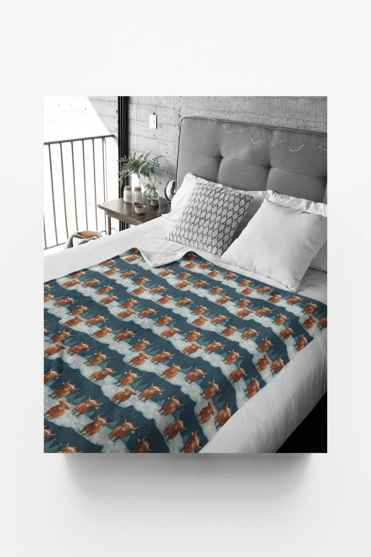 Highland Holiday Magic Sherpa Blanket