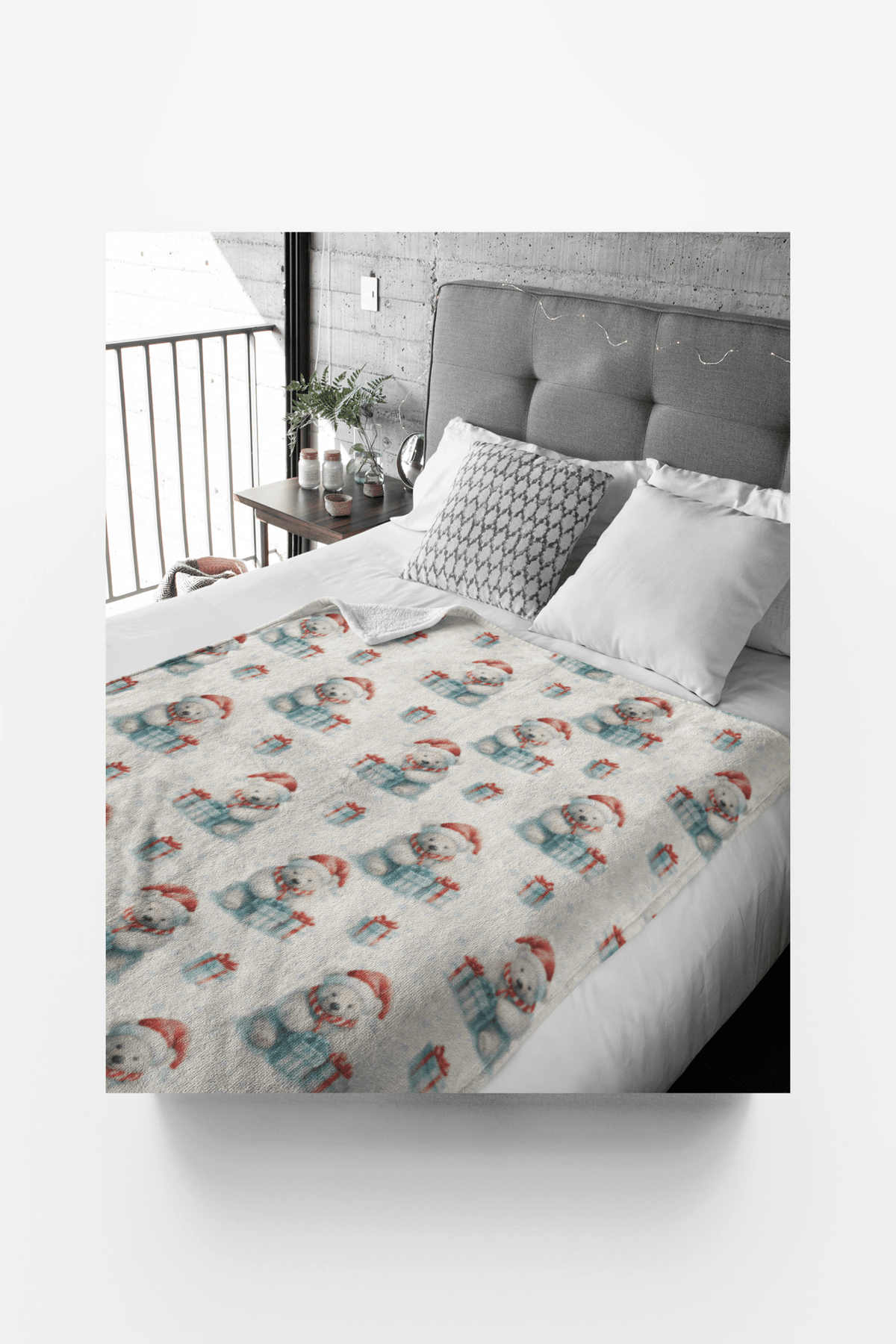 Polar Bear Cheer Sherpa Blanket