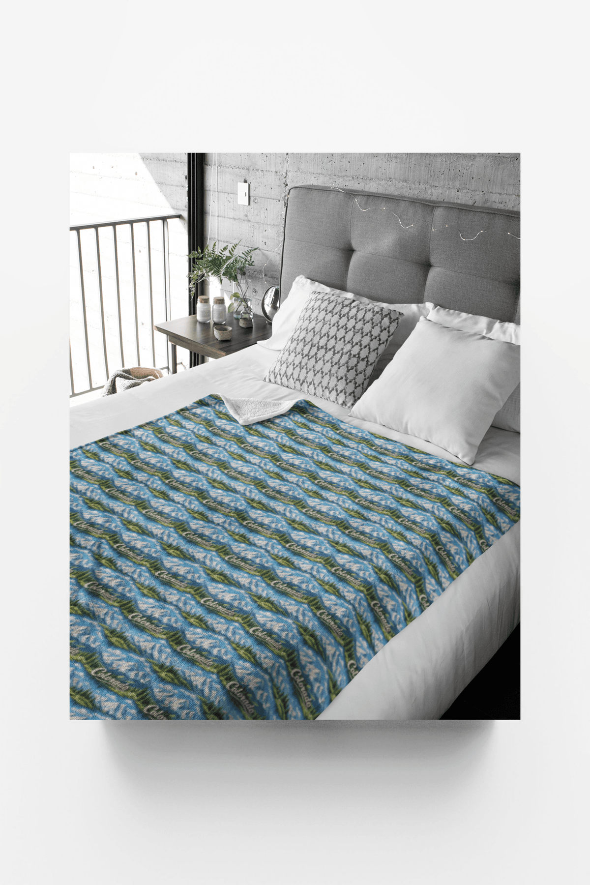 Colorado Alpine Peaks Sherpa Blanket