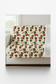 Dashing Dachshunds Sherpa Blanket