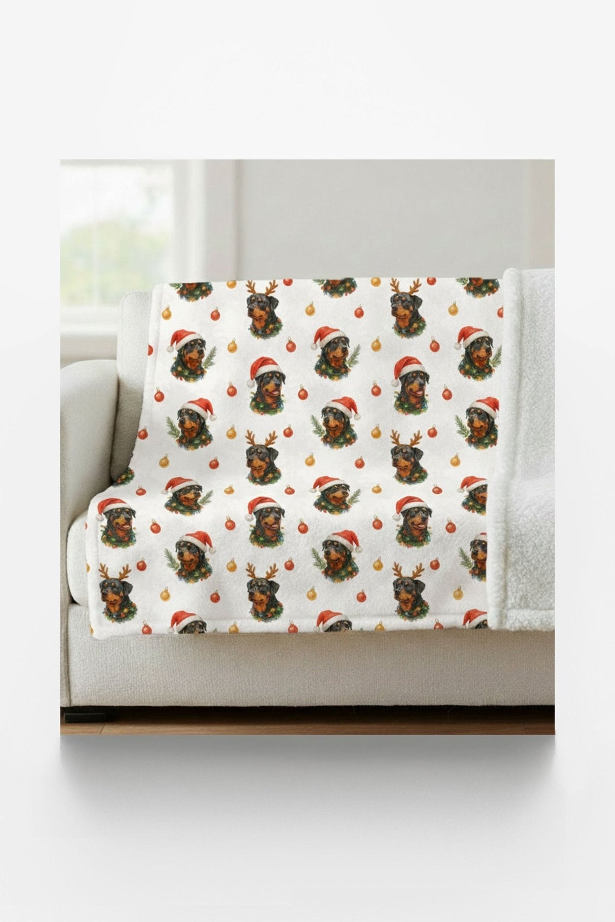 Winter Watch Rottweiler Sherpa Blanket