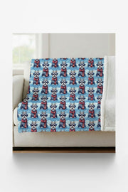 Scarved Schnauzer Cheer Sherpa Blanket