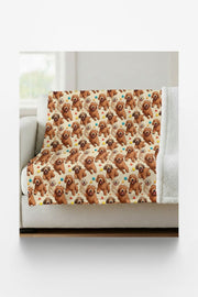 Doodle Frolics Sherpa Blanket