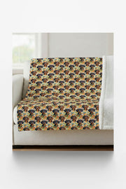 Dachshund Garden Party Sherpa Blanket