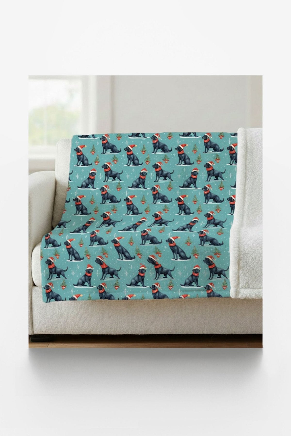Howliday Retriever Cheer Sherpa Blanket