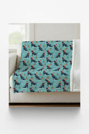 Howliday Retriever Cheer Sherpa Blanket
