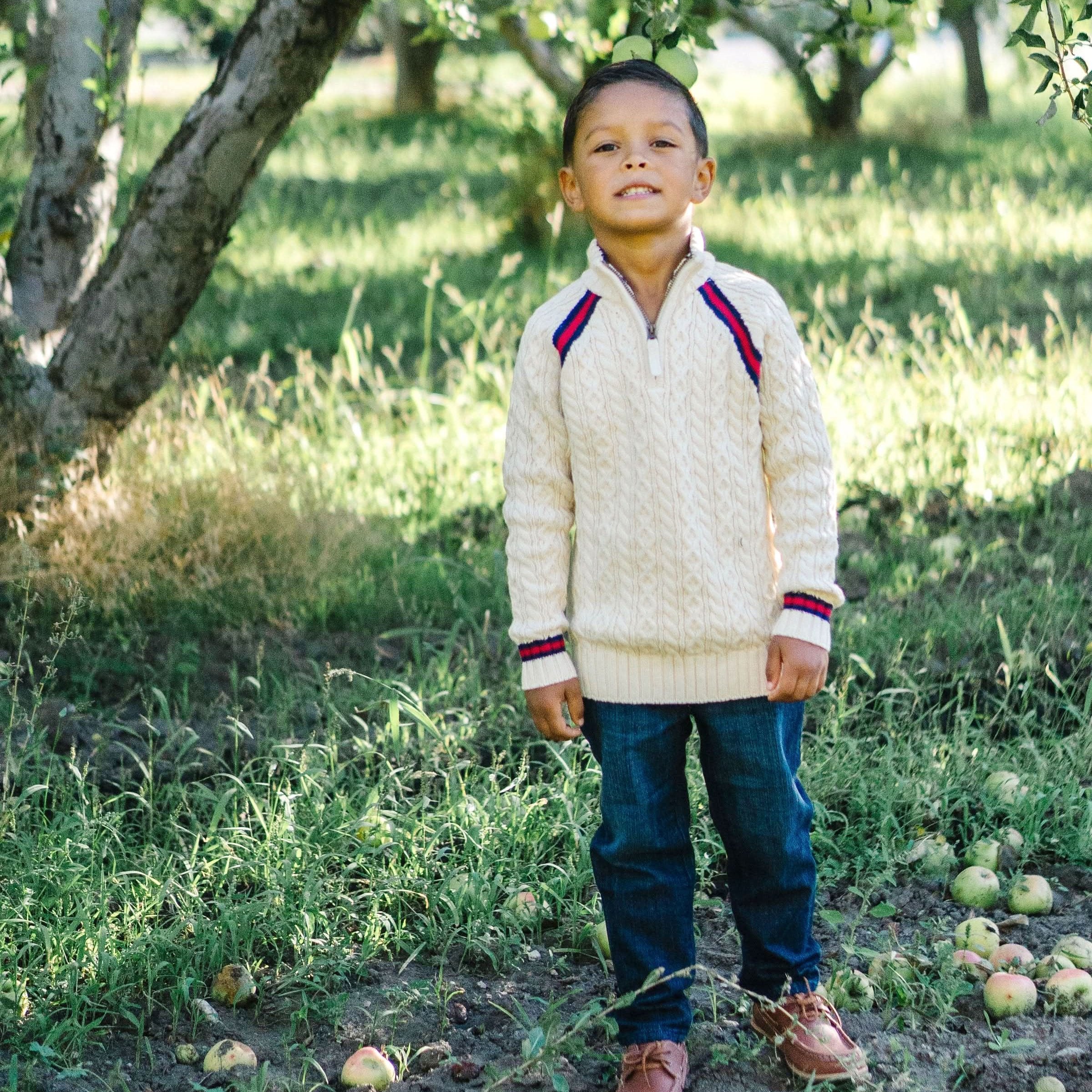 Half Zip Cable Pullover Sweater - Baby