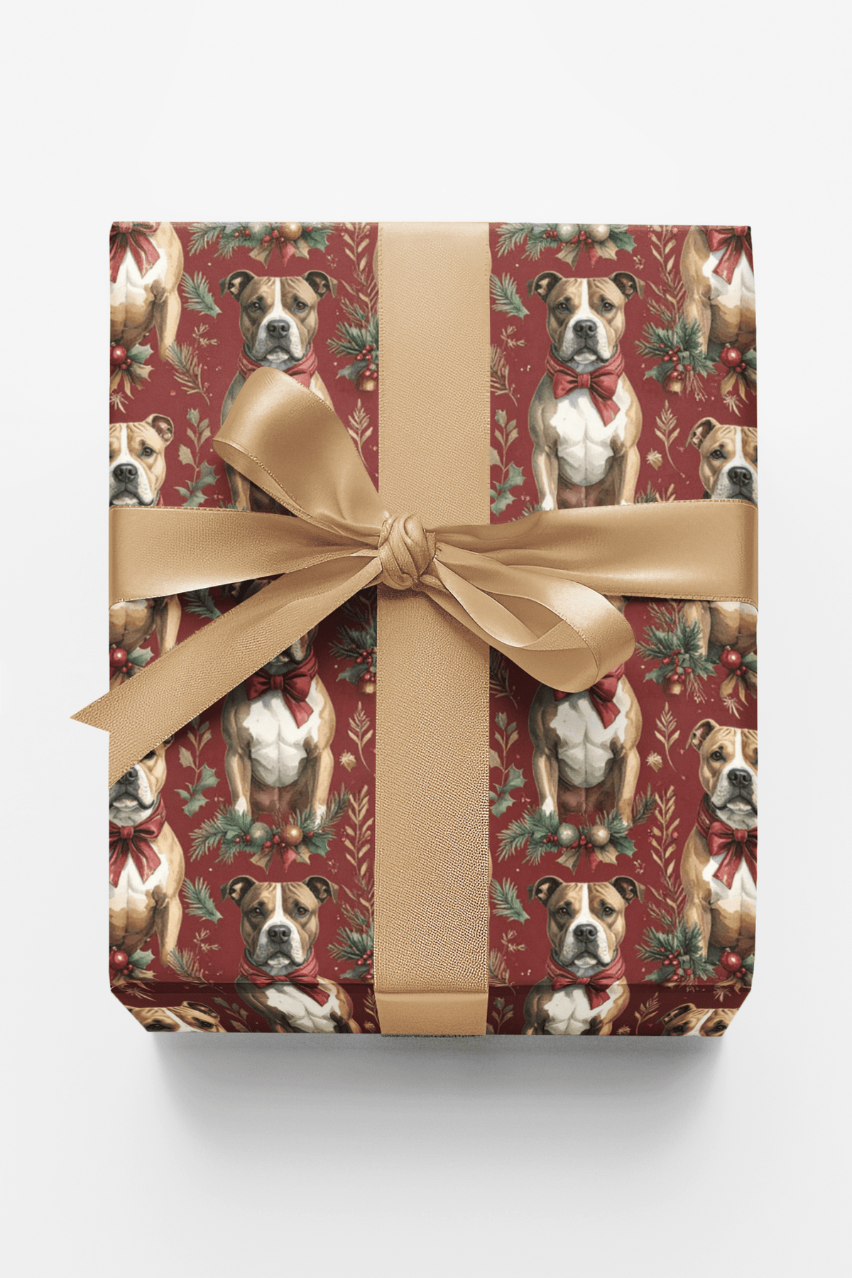 Cozy Christmas Staffies Wrapping Paper