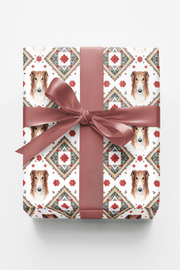 Russian Embroidery Borzoi Wrapping Paper
