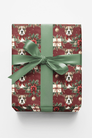 Traditional Christmas Staffies Wrapping Paper