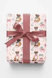 Adorable Boxer Christmas Wrapping Paper